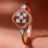 Blissful Quatrefoil Pear Diamond Ring