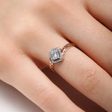Intricate Eclipse Lattice Diamond Ring