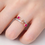 Scarlet Swirl Diamond Ring