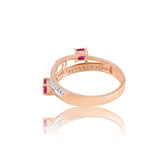 Scarlet Swirl Diamond Ring