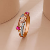 Scarlet Swirl Diamond Ring