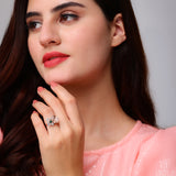 Whimsical Twist of Oasis Diamond Ring