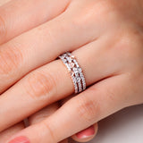 Tri-Vine of Radiance Diamond Ring