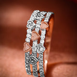 Tri-Vine of Radiance Diamond Ring
