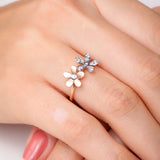Duo of Spring Fleur Diamond Ring