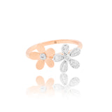 Duo of Spring Fleur Diamond Ring
