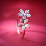 Duo of Spring Fleur Diamond Ring