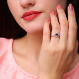 Oceanic Halo Stardust Diamond Ring