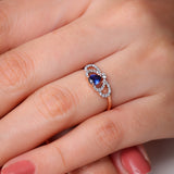 Oceanic Halo Stardust Diamond Ring