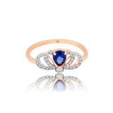 Oceanic Halo Stardust Diamond Ring
