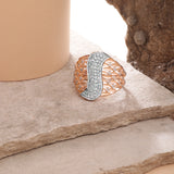 Glimmering Mesh Diamond Ring
