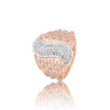 Glimmering Mesh Diamond Ring