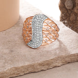 Glimmering Mesh Diamond Ring