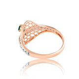 Glistening Honeycomb Dewdrop Diamond Ring
