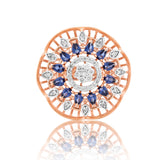 Royal Azure Halo Diamond Ring