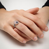 Intricate Sapphire Splendor Diamond Ring