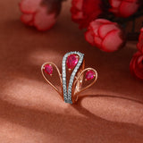 Ruby Flourish Diamond Ring