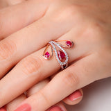 Ruby Flourish Diamond Ring