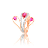 Ruby Flourish Diamond Ring