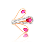 Ruby Flourish Diamond Ring