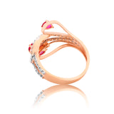 Ruby Flourish Diamond Ring