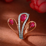 Ruby Flourish Diamond Ring