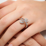 Vortex Halo Layered Diamond Ring