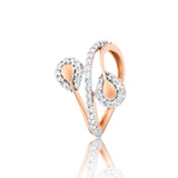 Vortex Halo Layered Diamond Ring