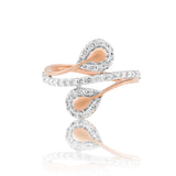 Vortex Halo Layered Diamond Ring