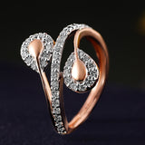 Vortex Halo Layered Diamond Ring