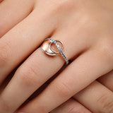 Eclipse Curvy Flow Diamond Ring