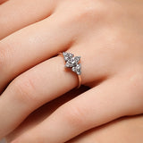 Glittering Tri-Point Diamond Ring