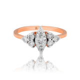 Glittering Tri-Point Diamond Ring
