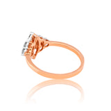 Glittering Tri-Point Diamond Ring