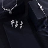 Silver Braided Vines Necklace Set