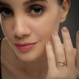 Sweetheart Serenity Silver Ring - Diavo Jewels