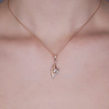 Diamond Crest Seashell Pendant