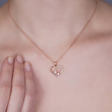 Whimsical Heartstrings of Bliss Diamond Pendant