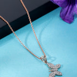 Fluttering Wings Diamond Butterfly Pendant
