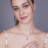 Fluttering Wings Diamond Butterfly Pendant