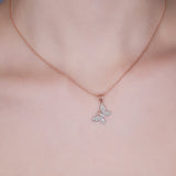 Fluttering Wings Diamond Butterfly Pendant