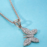 Fluttering Wings Diamond Butterfly Pendant