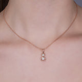 Brilliant Duo of Sphere Diamond Pendant