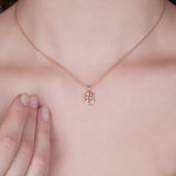 Scintillating Quartet Diamond Pendant