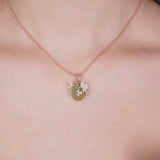 Emerald Elegance Diamond Butterfly Pendant