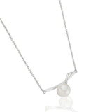 Graceful Pearl Silver Necklace - Diavo Jewels