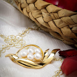 Pearl Quintet Keepsake 925 Silver Brooch - Diavo Jewels