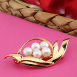 Pearl Quintet Keepsake 925 Silver Brooch - Diavo Jewels