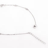 Magnetic Dome Rhodium Plated Silver Anklet - Diavo Jewels