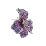 Amythyst Cubic Cosmos Silver Earrings